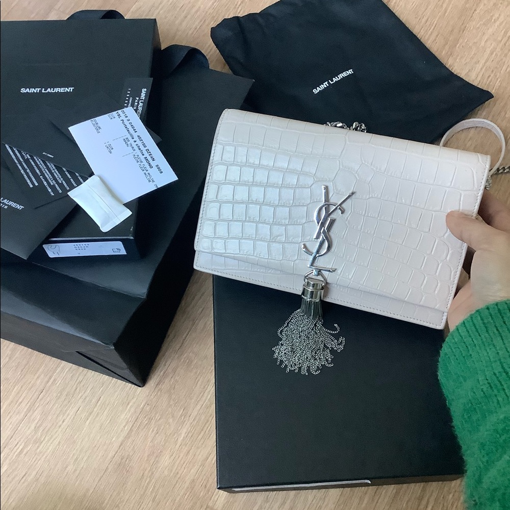 -SOLD-YSL Kate Tassel WOC pink